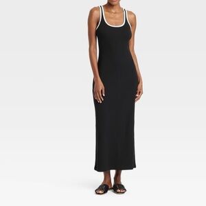 A New Day Black Dress with White trim size medium